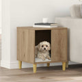 Vidaxl hondenhuis ambachtelijk eiken 44 x 42 x 49 cm bewerkt hout