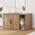 Vidaxl kattenhuis ambachtelijk eiken 85 x 55 x 50 cm bewerkt hout