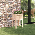 Vidaxl tuin bloempot natuur 40 x 40 x 70 cm massief grenenhout