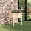 Vidaxl tuin bloempot natuur 50 x 50 x 70 cm massief grenenhout