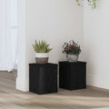 Vidaxl plantenstandaard 2 pcs zwart eiken 15 x 15 x 20 cm bewerkt hout