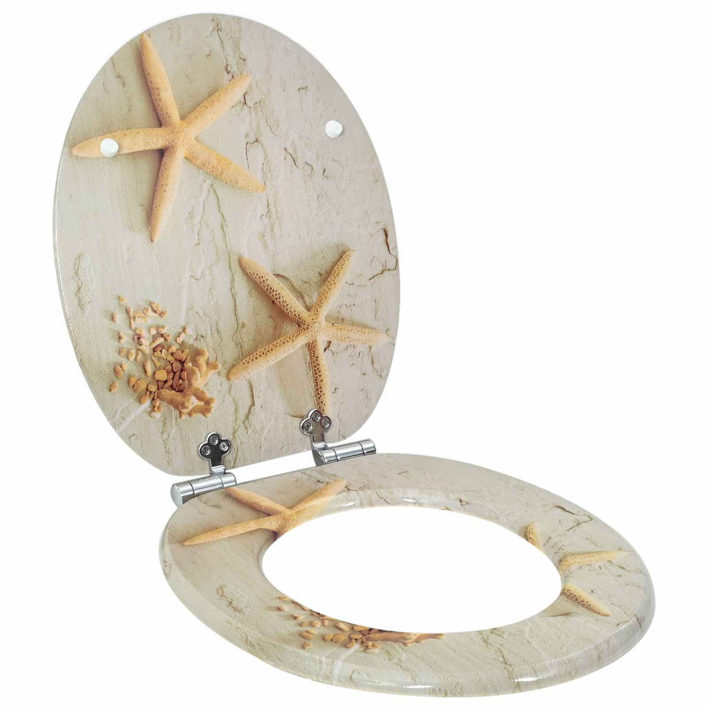 Vidaxl zachte sluit toiletbril 2 pcs geel en wit 44 x 38 cm mdf-plaat