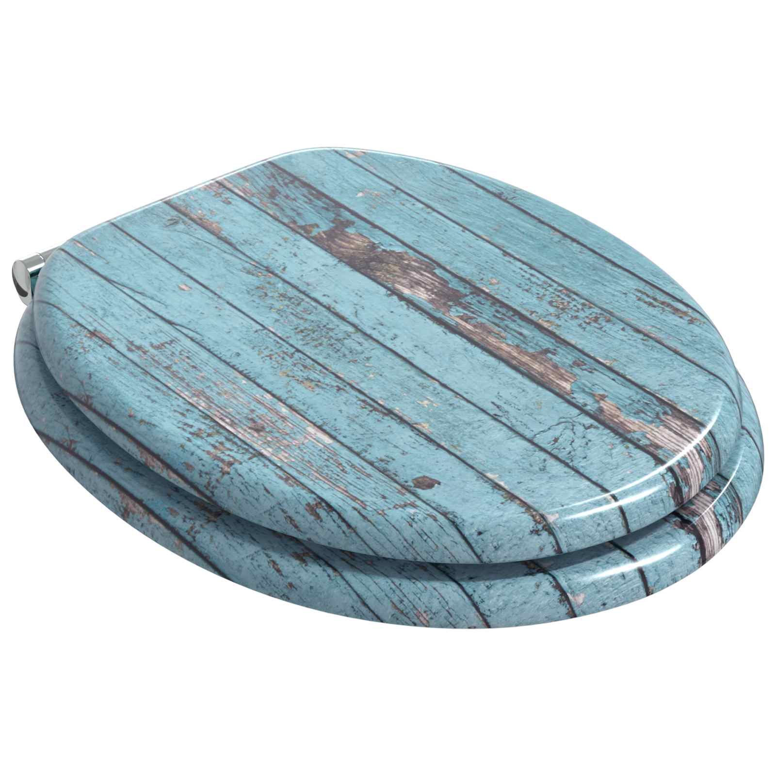 Vidaxl zachte sluit toiletbril 2 pcs blauw 44 x 38 cm mdf-plaat