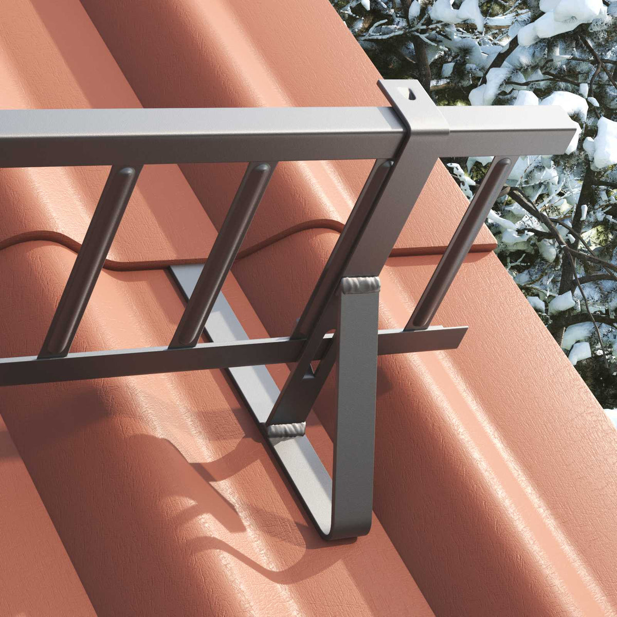 Vidaxl sneeuwbeveiligingsteun 2 st antraciet 29,5 x 3 x 34,5 cm staal