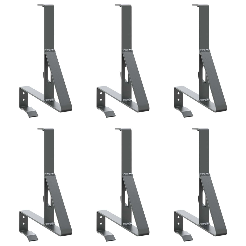 Vidaxl sneeuwbeveiligingsteun 6 pcs antraciet 29,5 x 3 x 34,5 cm staal