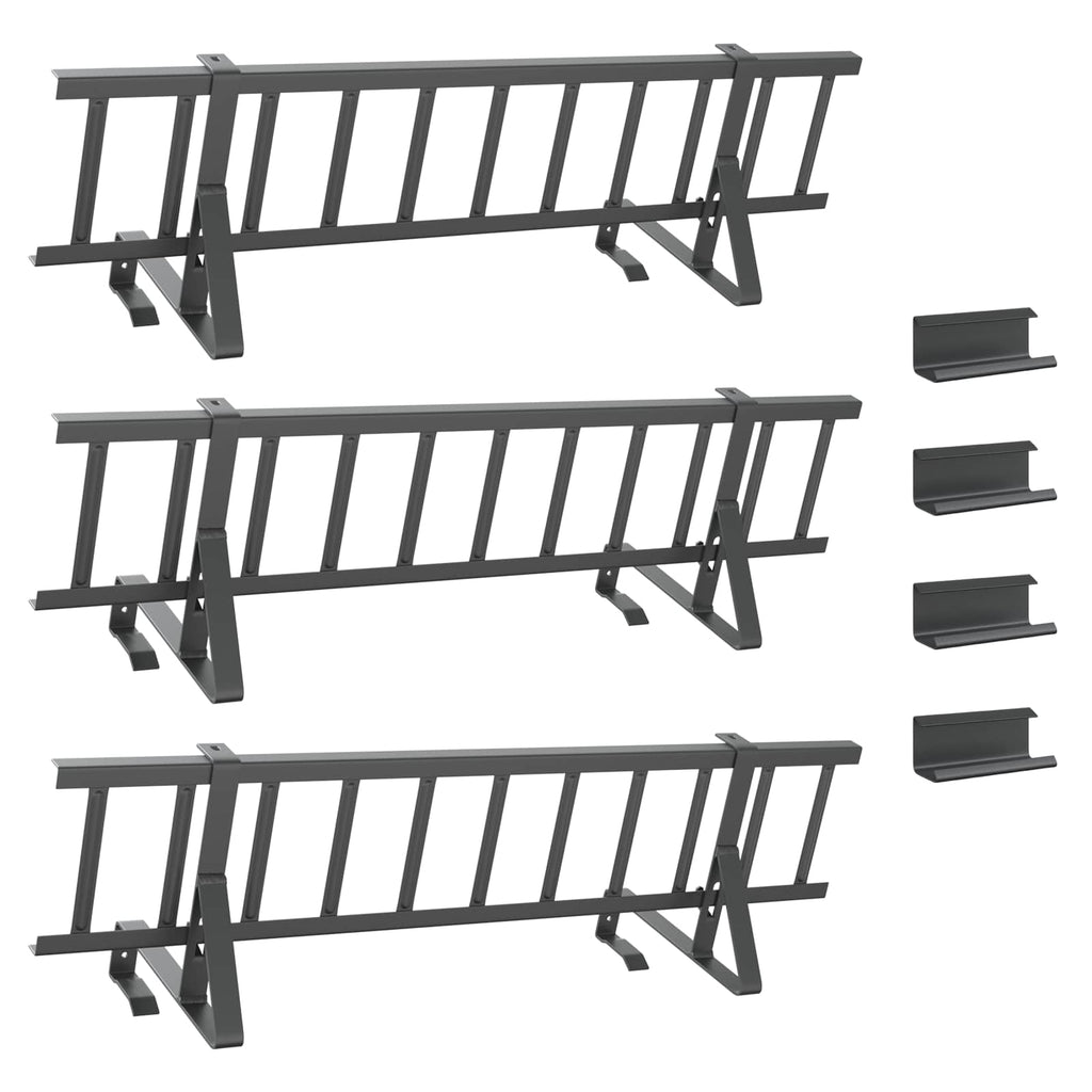 Vidaxl dak sneeuwbeugel antraciet 300 x 29,5 x 34,5 cm staal