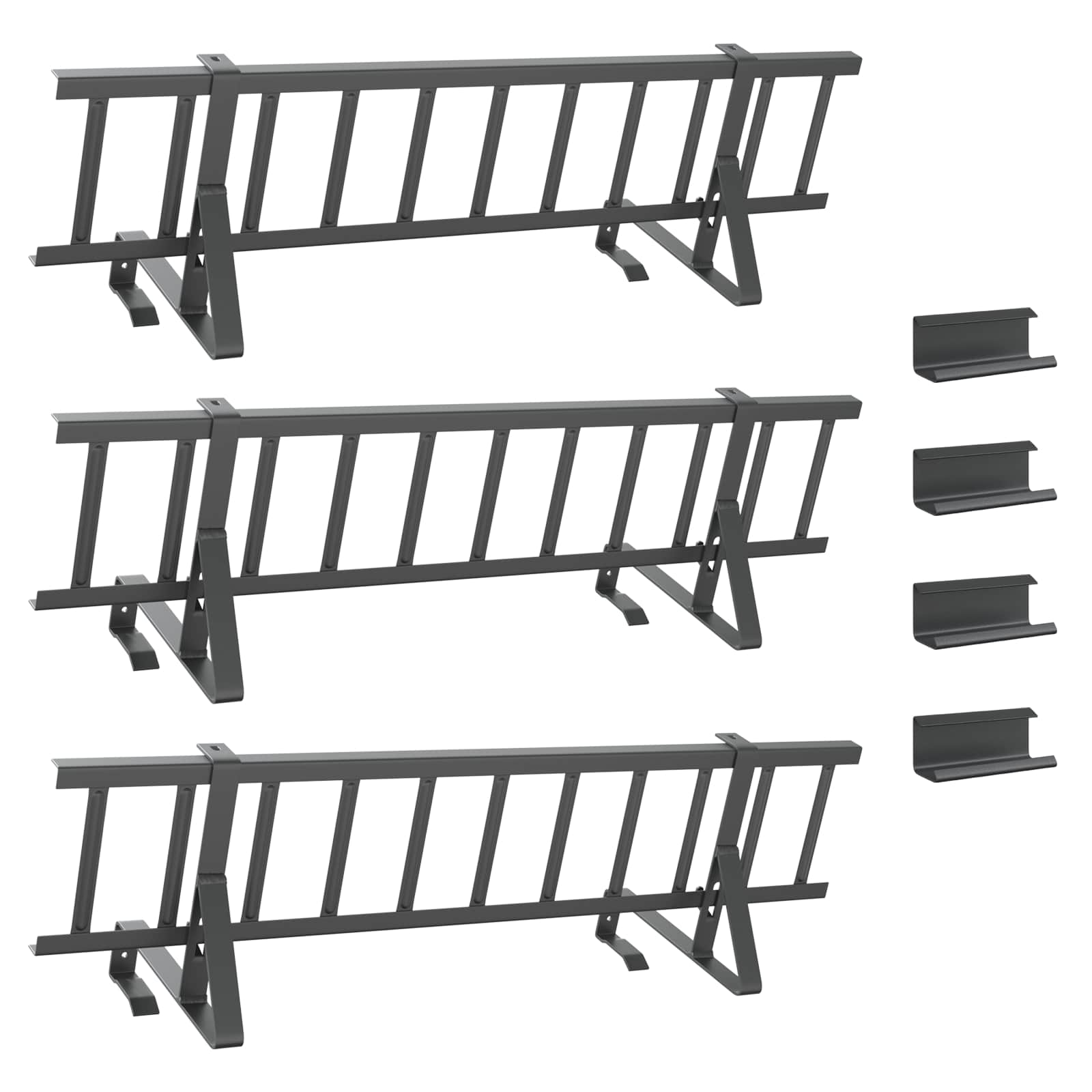 Vidaxl dak sneeuwbeugel antraciet 300 x 29,5 x 34,5 cm staal