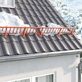 Vidaxl dak sneeuwbeugel rood 300 x 2,5 x 20 cm staal