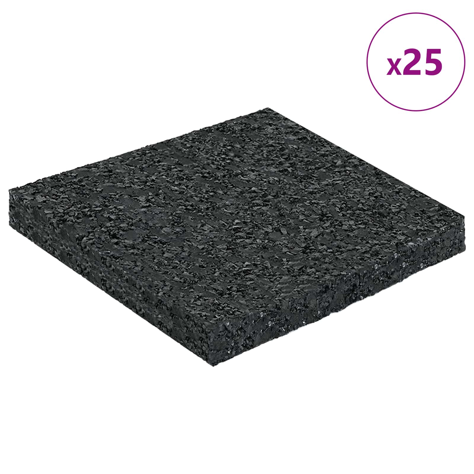 Vidaxl rubberen pad zwart rubber
