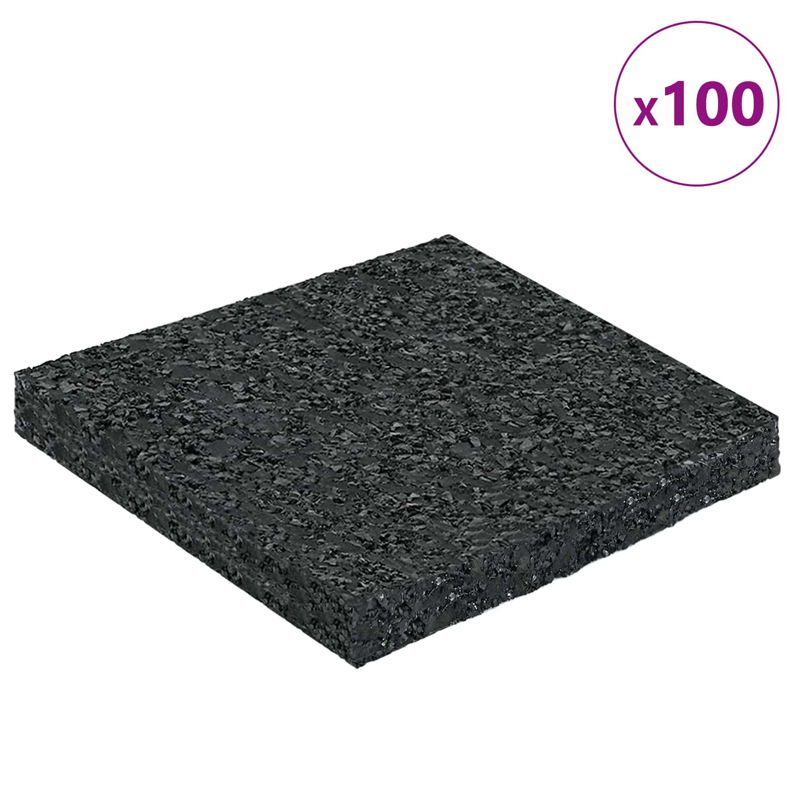 Vidaxl rubberen pad zwart rubber
