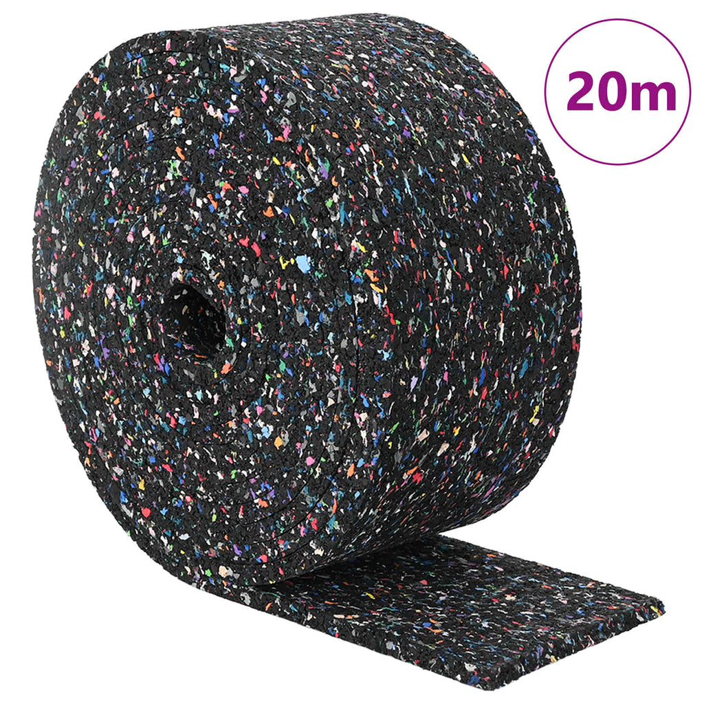Vidaxl rubberen roller zwart 2000 x 10 x 0,8 cm rubber