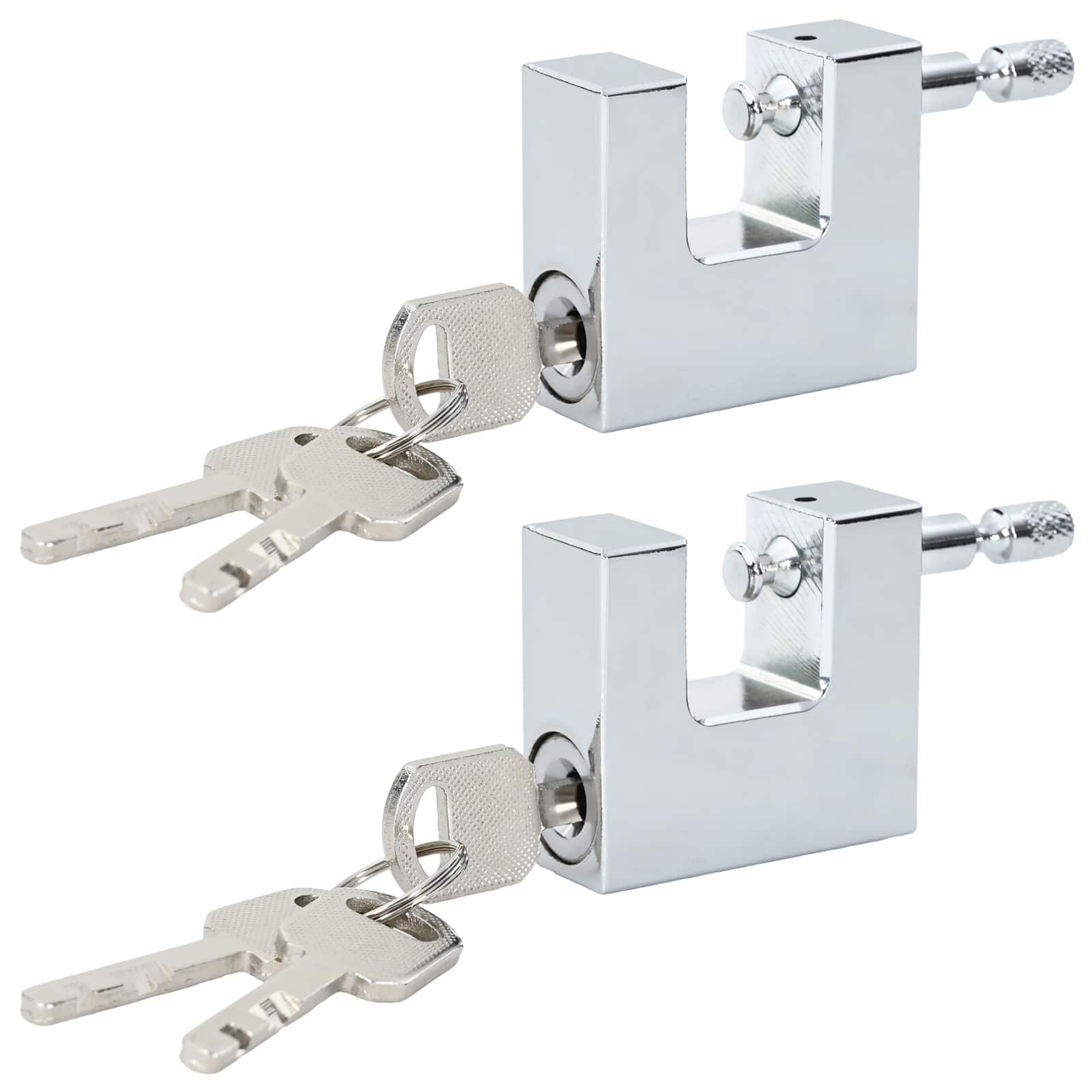 Vidaxl hangslot zilver 4,2 x 1,9 x 4 cm staal