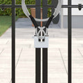 Vidaxl hangslot 6 pcs zilver 5 x 1,9 x 4,5 cm ijzer