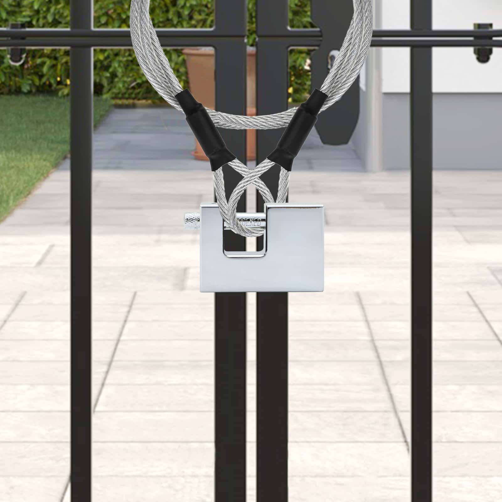 Vidaxl hangslot 2 pcs zilver 7 x 1,9 x 5 cm ijzer