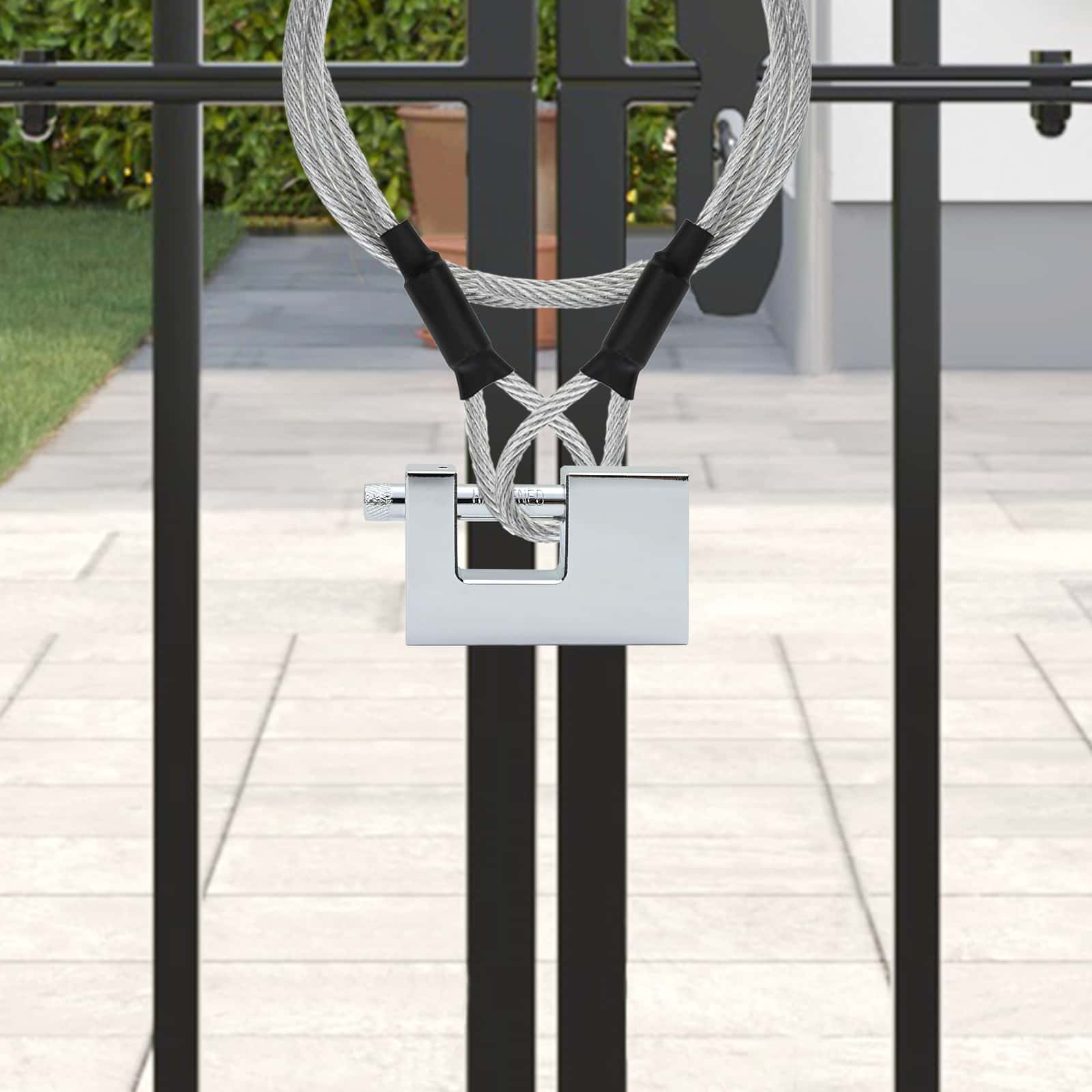 Vidaxl hangslot 6 pcs zilver 7,8 x 2 x 5 cm ijzer