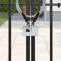 Vidaxl hangslot 6 pcs zilver 8,7 x 1,9 x 5,5 cm ijzer