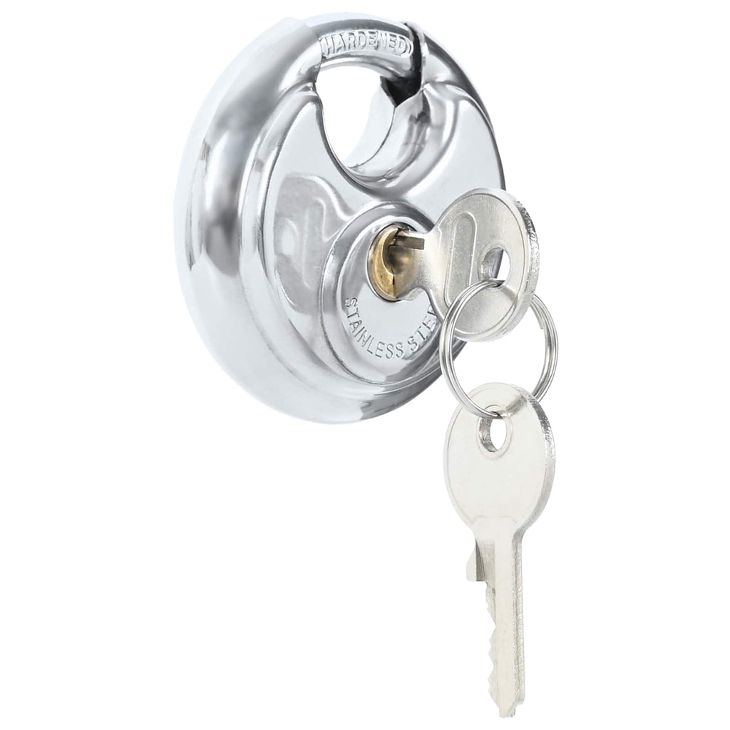 Vidaxl discusloten met sleutels 12 pcs zilver 6 x 2.3 x 6 cm