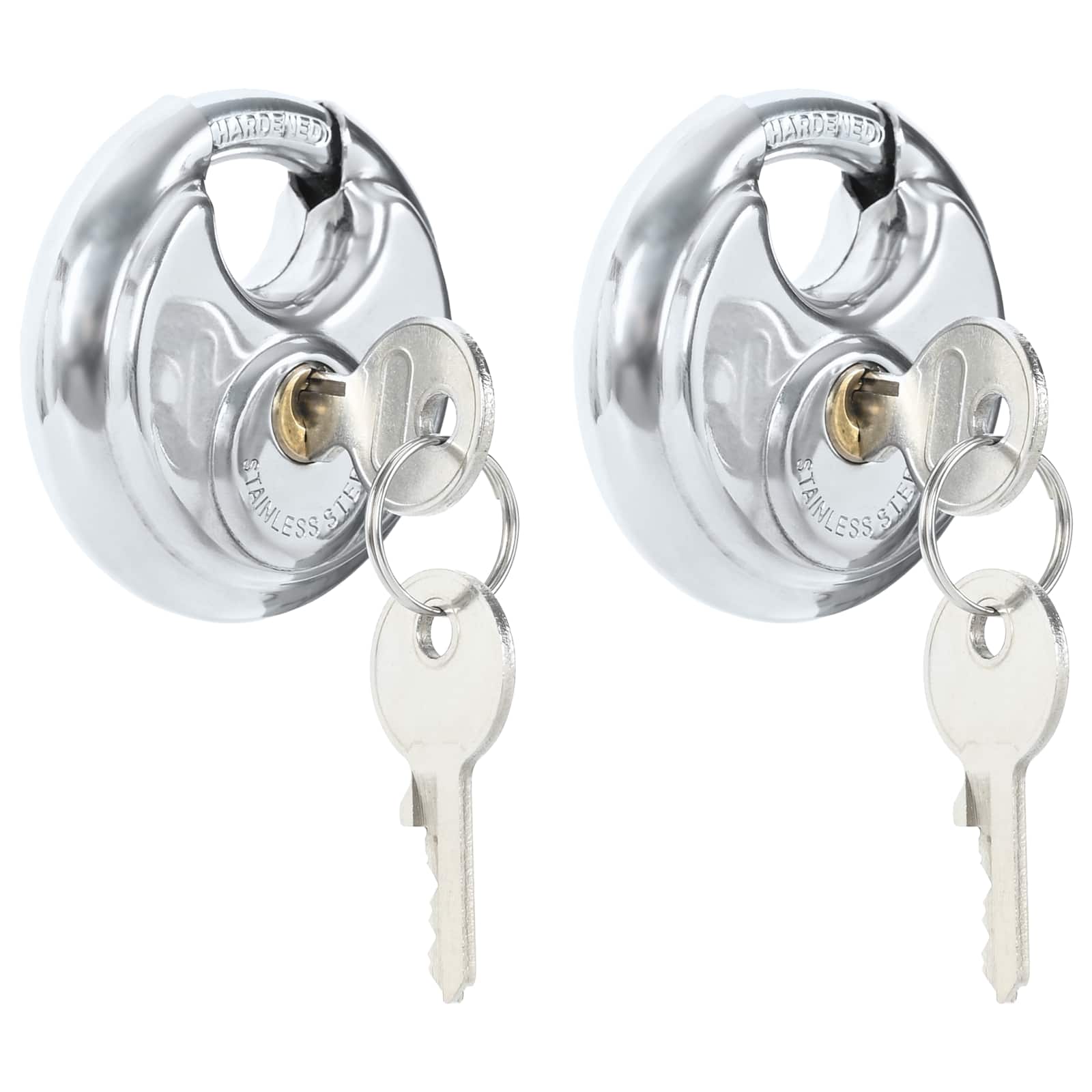 Vidaxl discusloten met sleutels 2 pcs zilver 7 x 2.4 x 7 cm