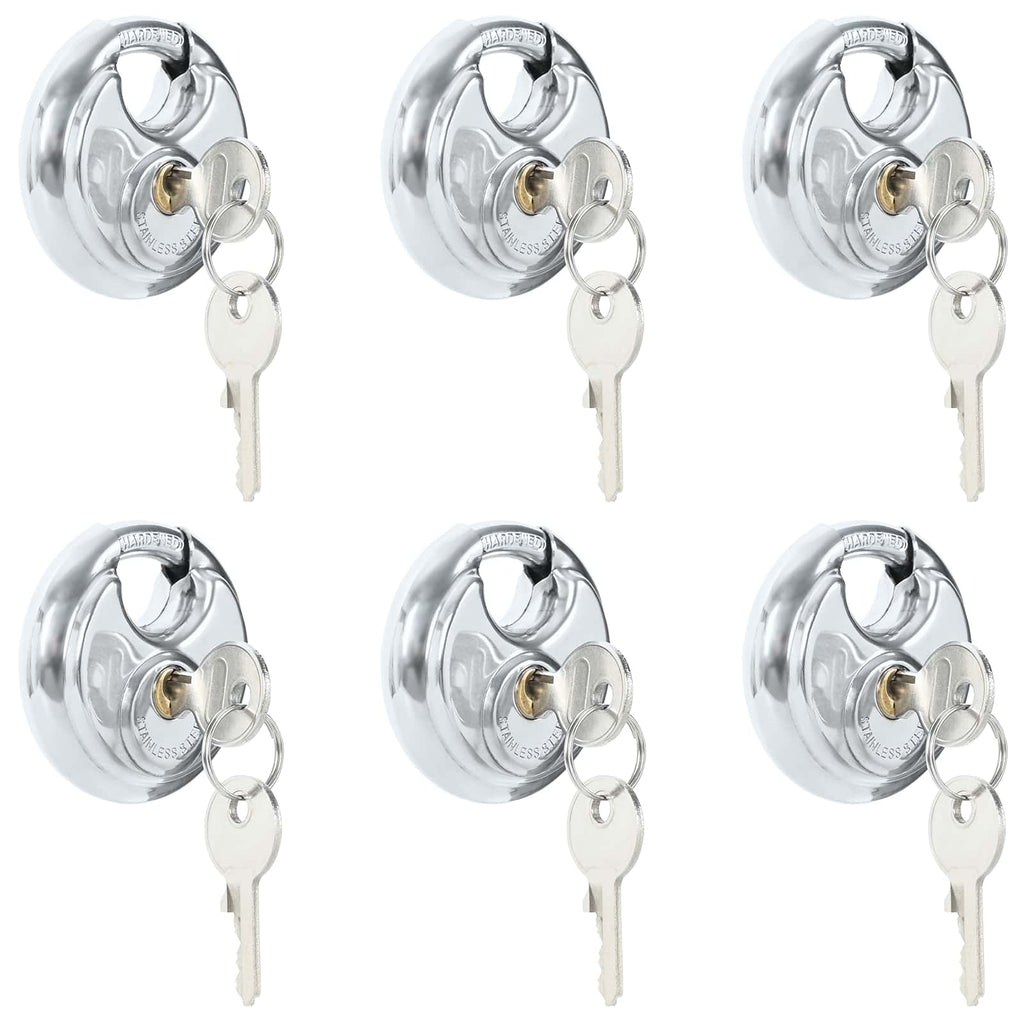 Vidaxl discusloten met sleutels 6 pcs zilver 7 x 2,4 x 7 cm