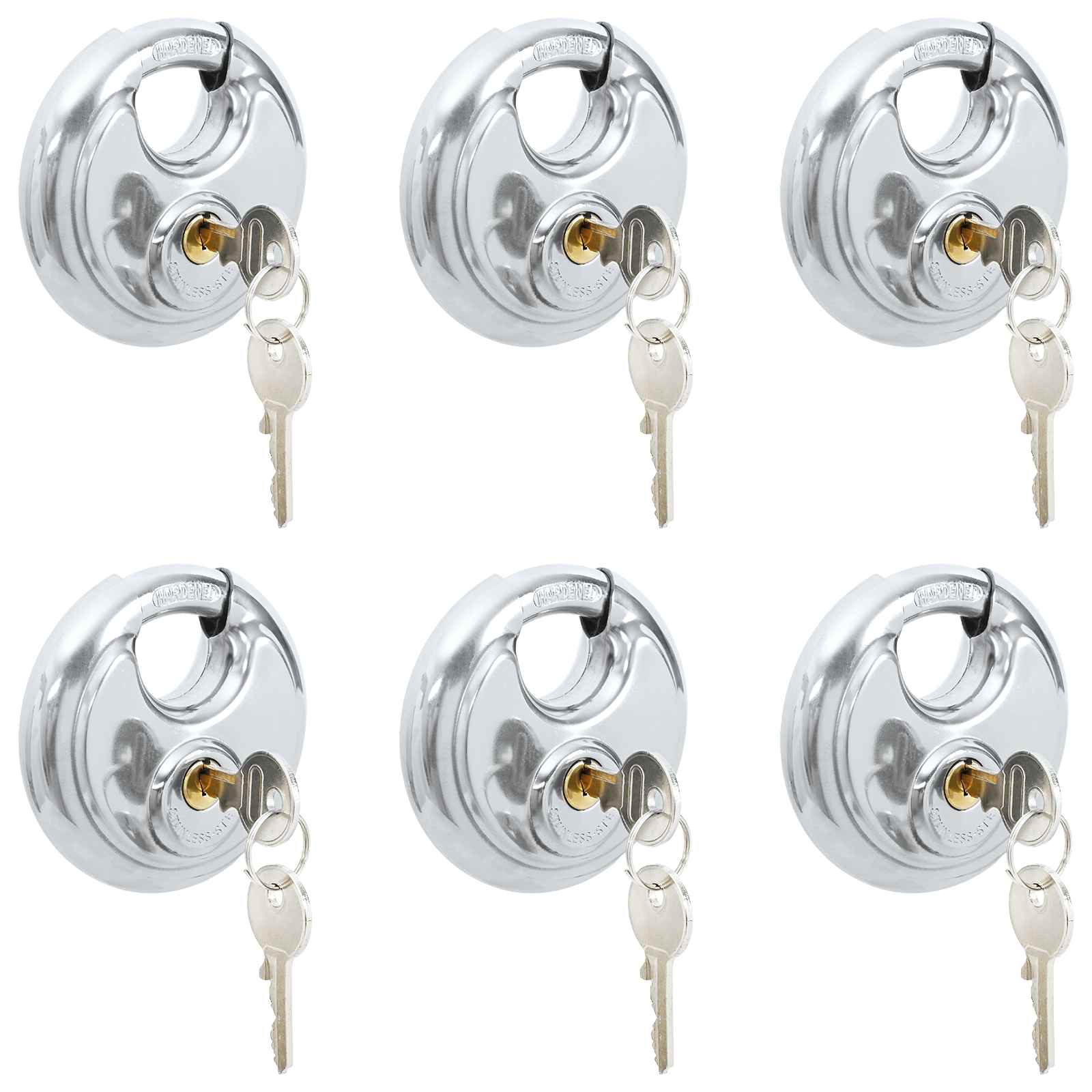 Vidaxl discusloten met sleutels 6 pcs zilver 8 x 2.8 x 8 cm