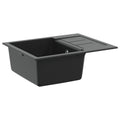 Vidaxl wasbak zwart 620 x 500 mm 80% kwarts en 20% hars