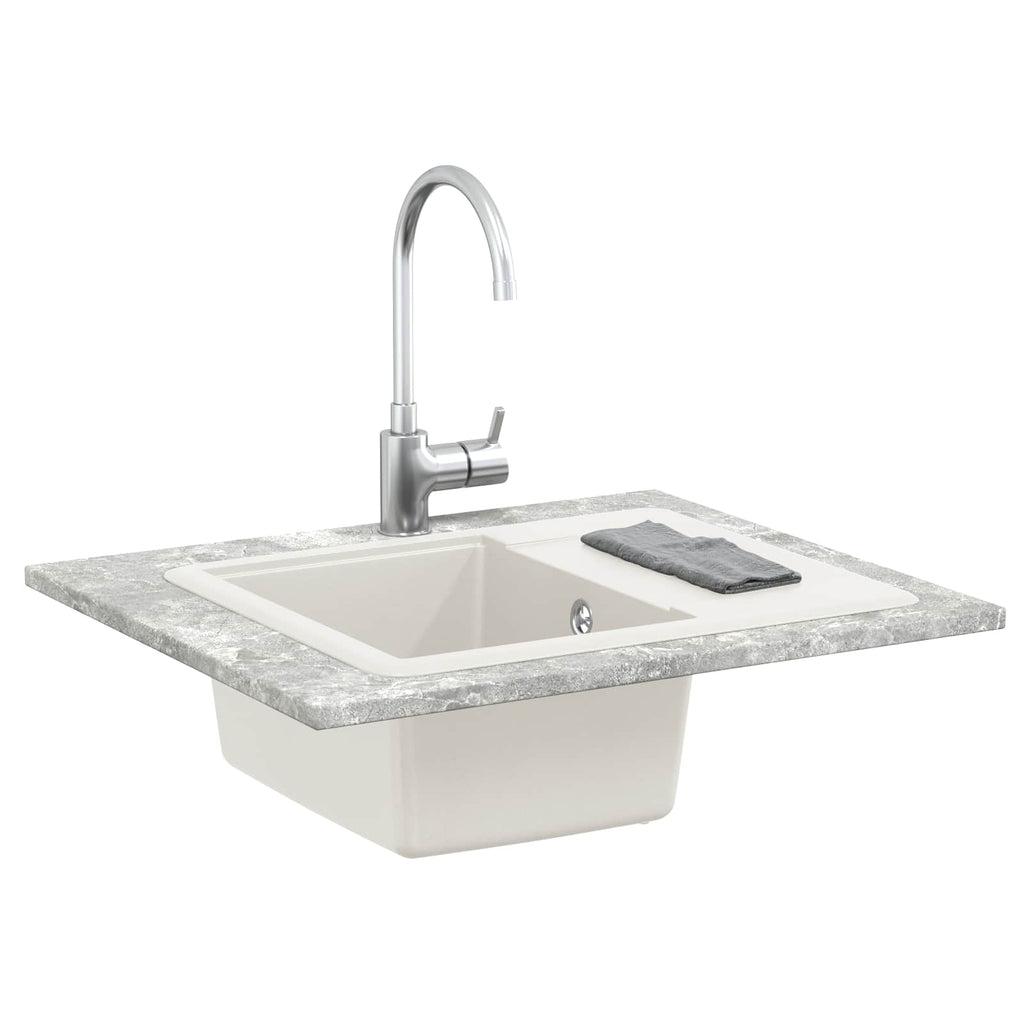 Vidaxl wasbak wit 560 x 460 mm 80% kwarts en 20% hars