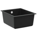 Vidaxl wasbak zwart 370 x 460 mm 80% kwarts en 20% hars