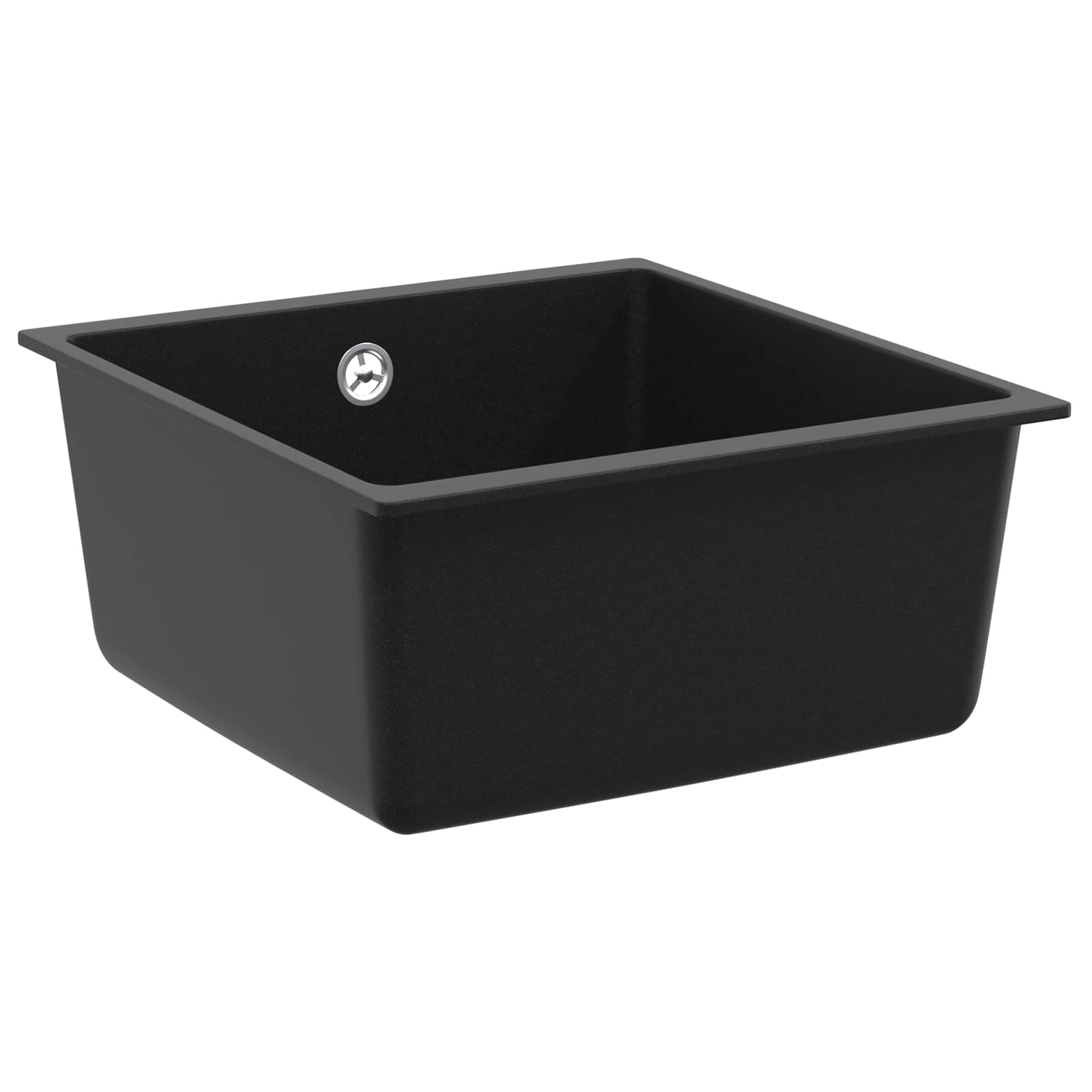 Vidaxl wasbak zwart 430 x 460 mm 80% kwarts en 20% hars