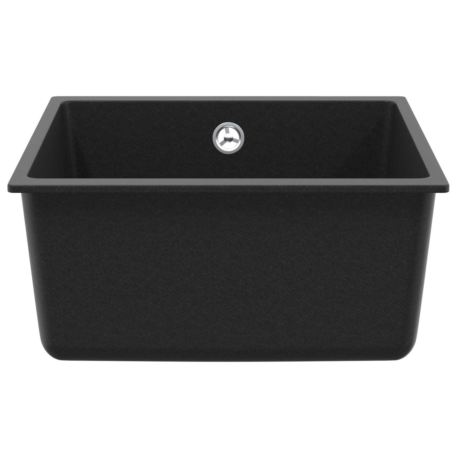 Vidaxl wasbak zwart 430 x 460 mm 80% kwarts en 20% hars