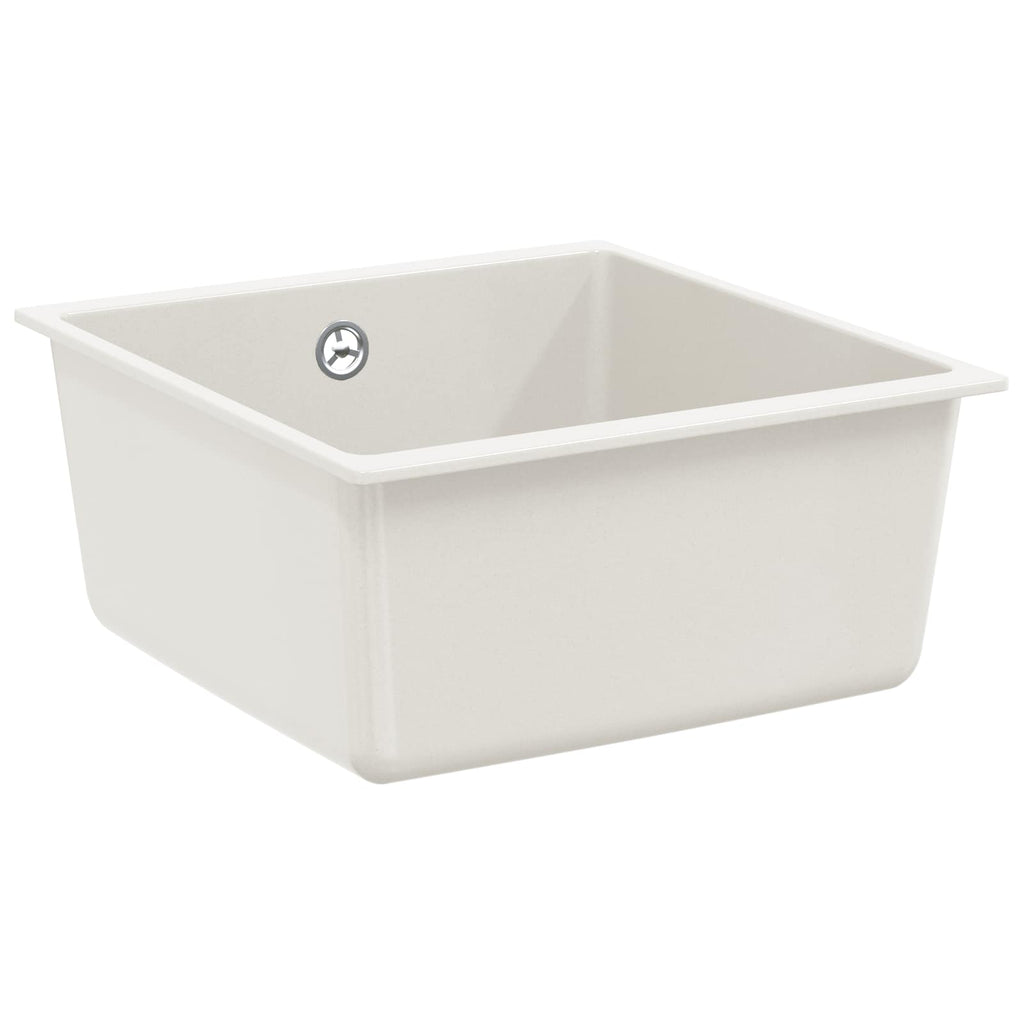 Vidaxl wasbak wit 430 x 460 mm 80% kwarts en 20% hars
