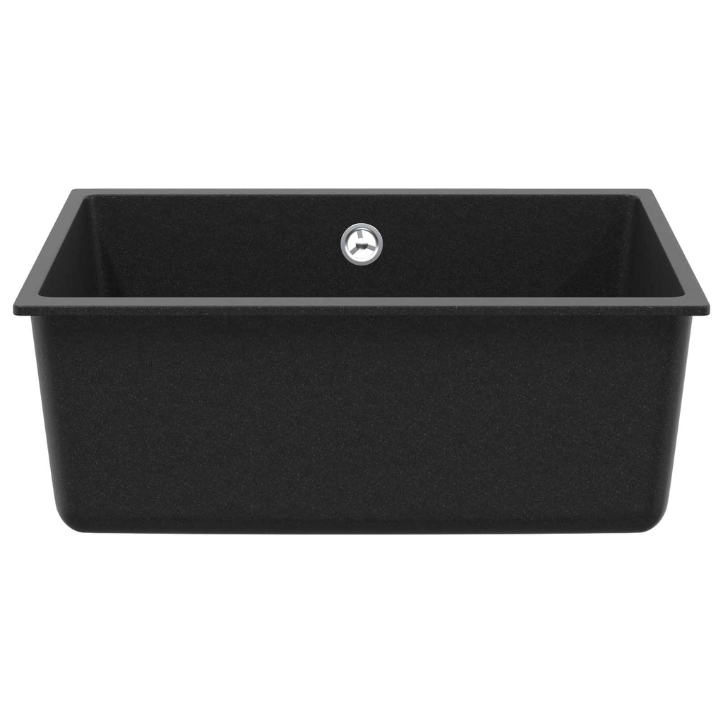 Vidaxl wasbak zwart 530 x 460 mm 80% kwarts en 20% hars