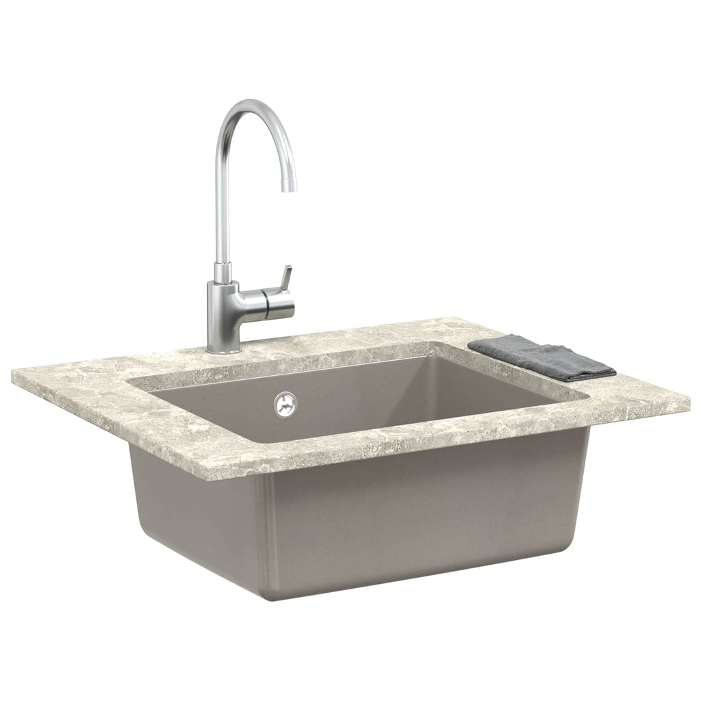 Vidaxl wasbak grijs 530 x 460 mm 80% kwarts en 20% hars