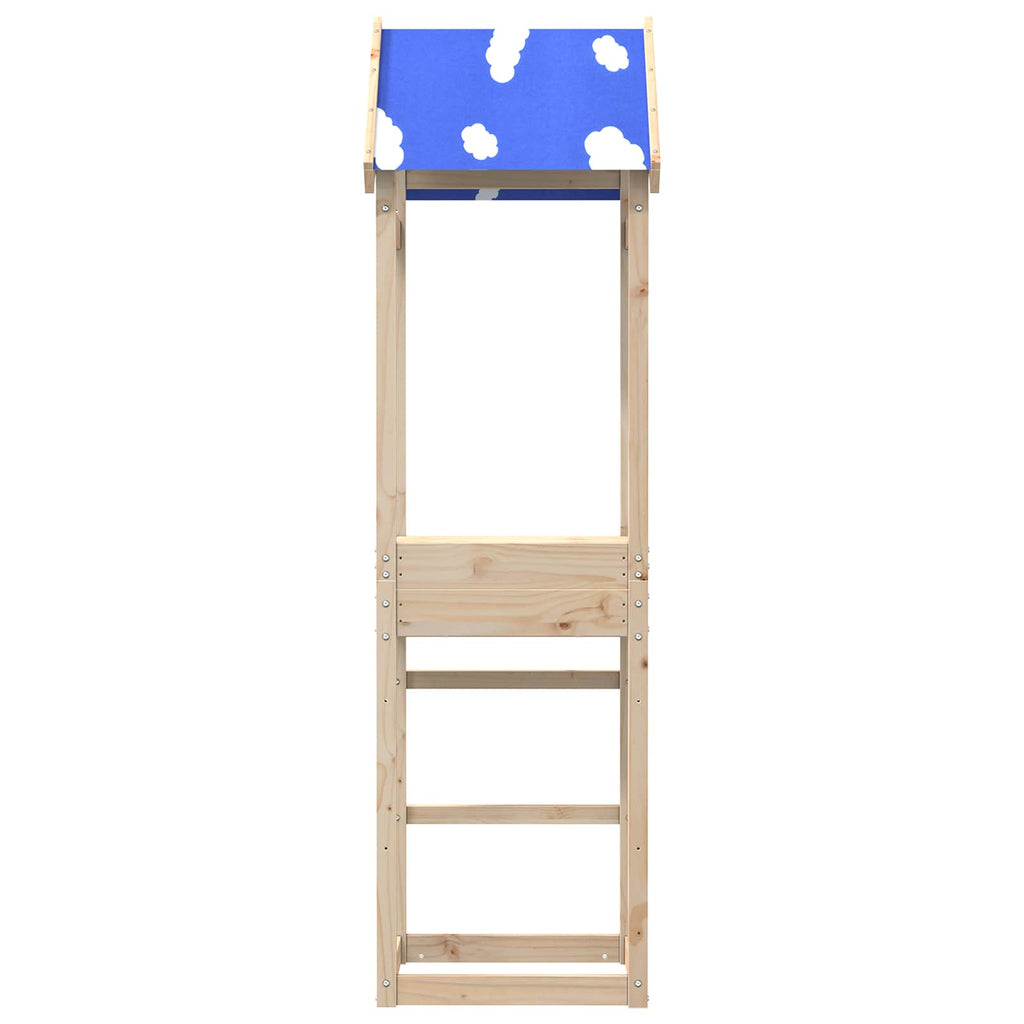 Vidaxl speeltoren bruin 52,5 x 46,5 x 195 cm massief grenenhout