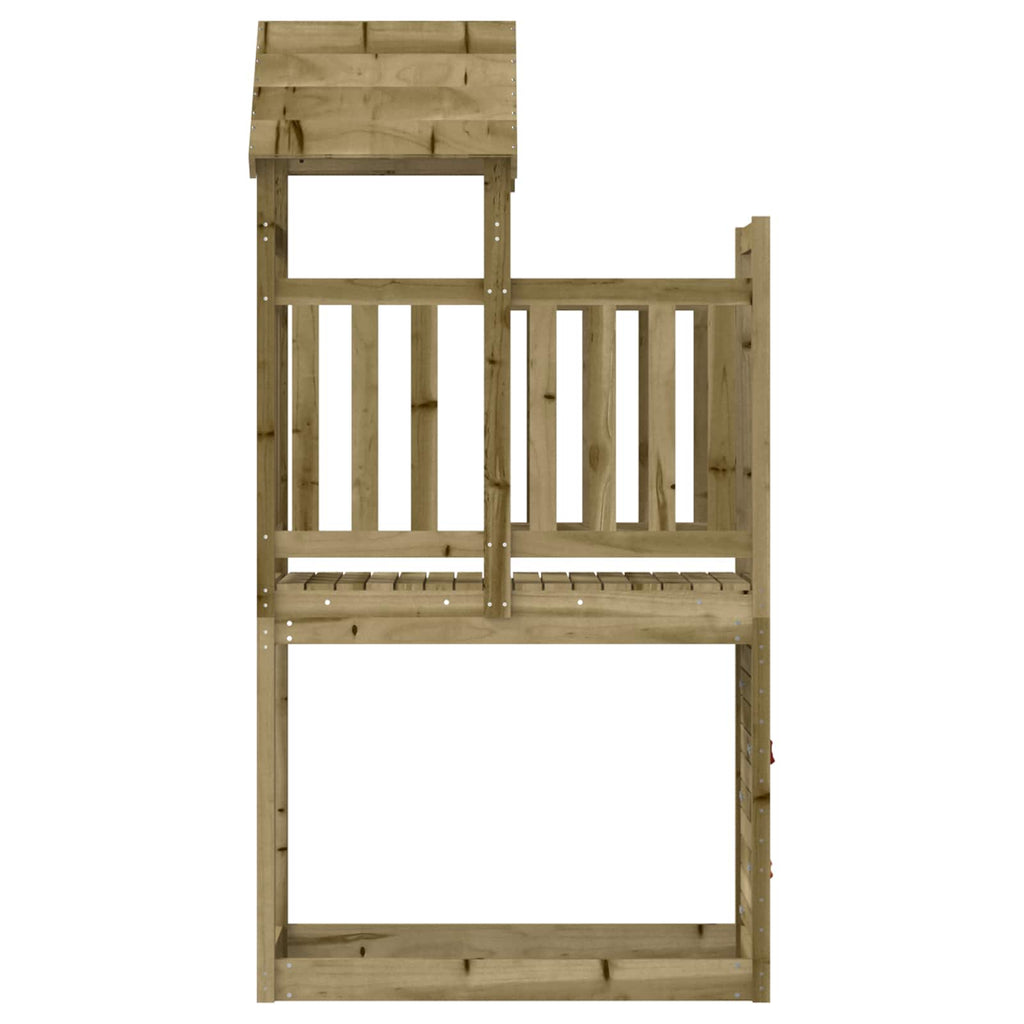 Vidaxl speeltoren bruin 53 x 110,5 x 214 cm massief geïmpregneerd hout
