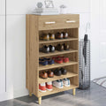 Vidaxl schoenenkast ambachtelijk eiken 60 x 35 x 105 cm bewerkt hout