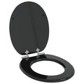 Vidaxl zachte sluit toiletbril zwart 44 x 38 cm mdf-plaat