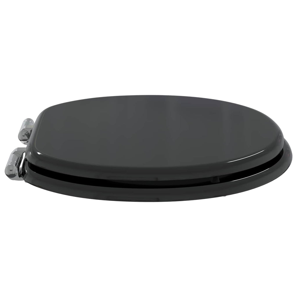 Vidaxl zachte sluit toiletbril zwart 44 x 38 cm mdf-plaat