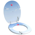 Vidaxl zachte sluit toiletbril blauw 44 x 38 cm mdf-plaat