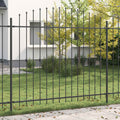 Vidaxl spike fence zwart 200 x 200 cm gepoedercoat staal