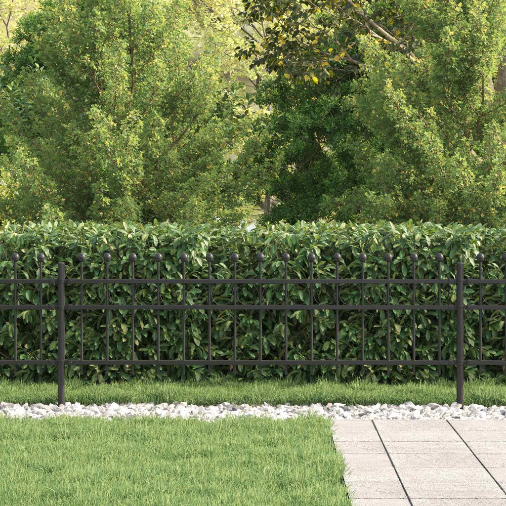 Vidaxl ringhek zwart 200 x 130 cm gepoedercoat staal