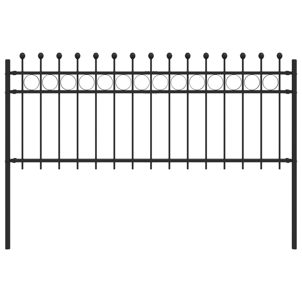 Vidaxl ringhek zwart 200 x 130 cm gepoedercoat staal