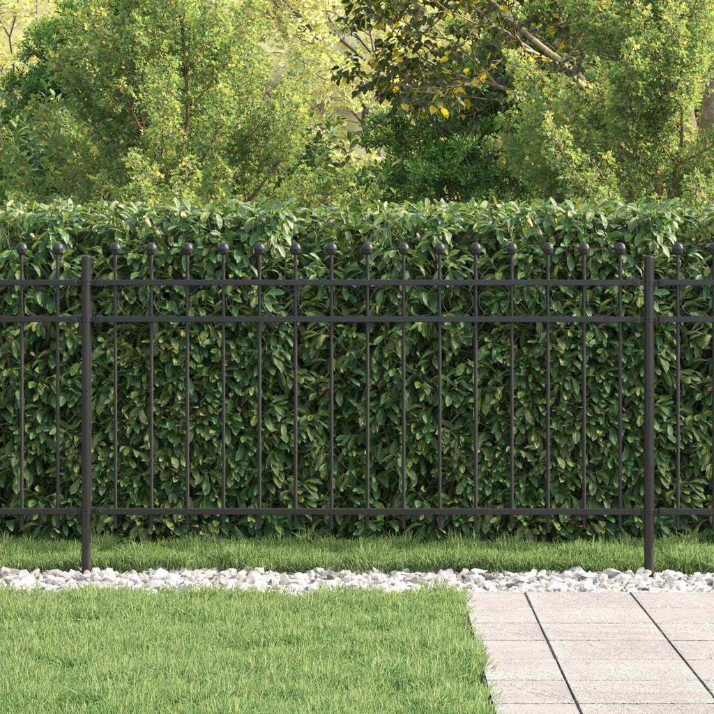 Vidaxl ringhek zwart 200 x 150 cm gepoedercoat staal