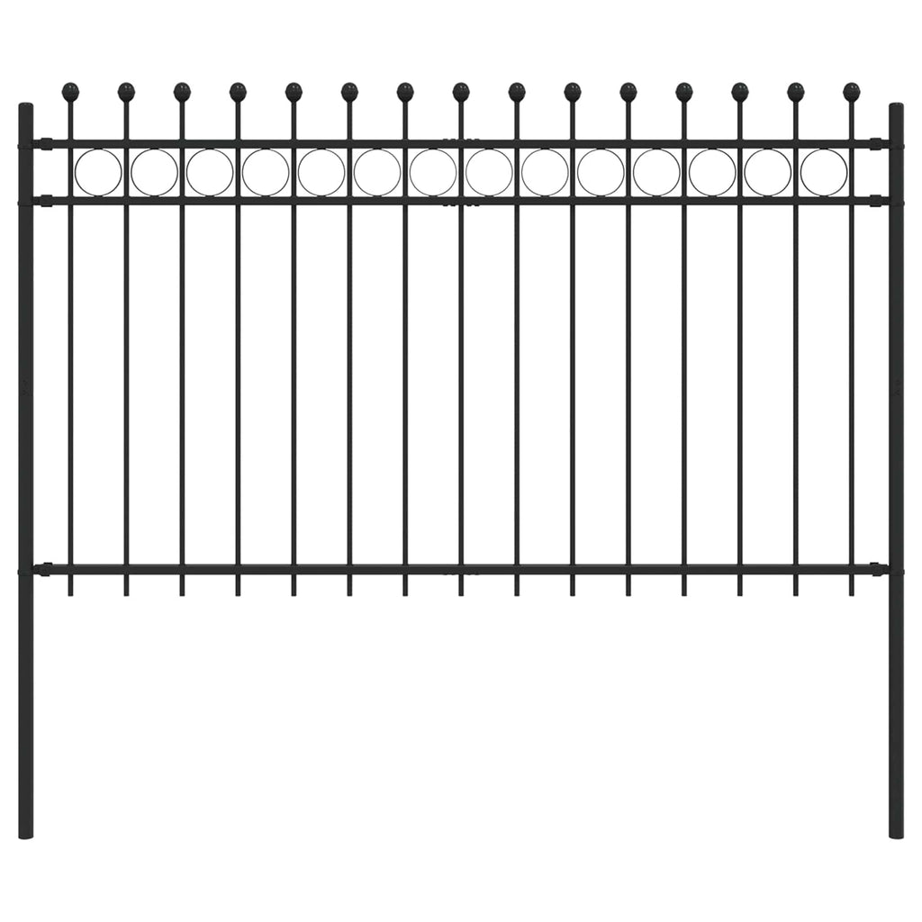 Vidaxl ringhek zwart 200 x 130 cm gepoedercoat staal