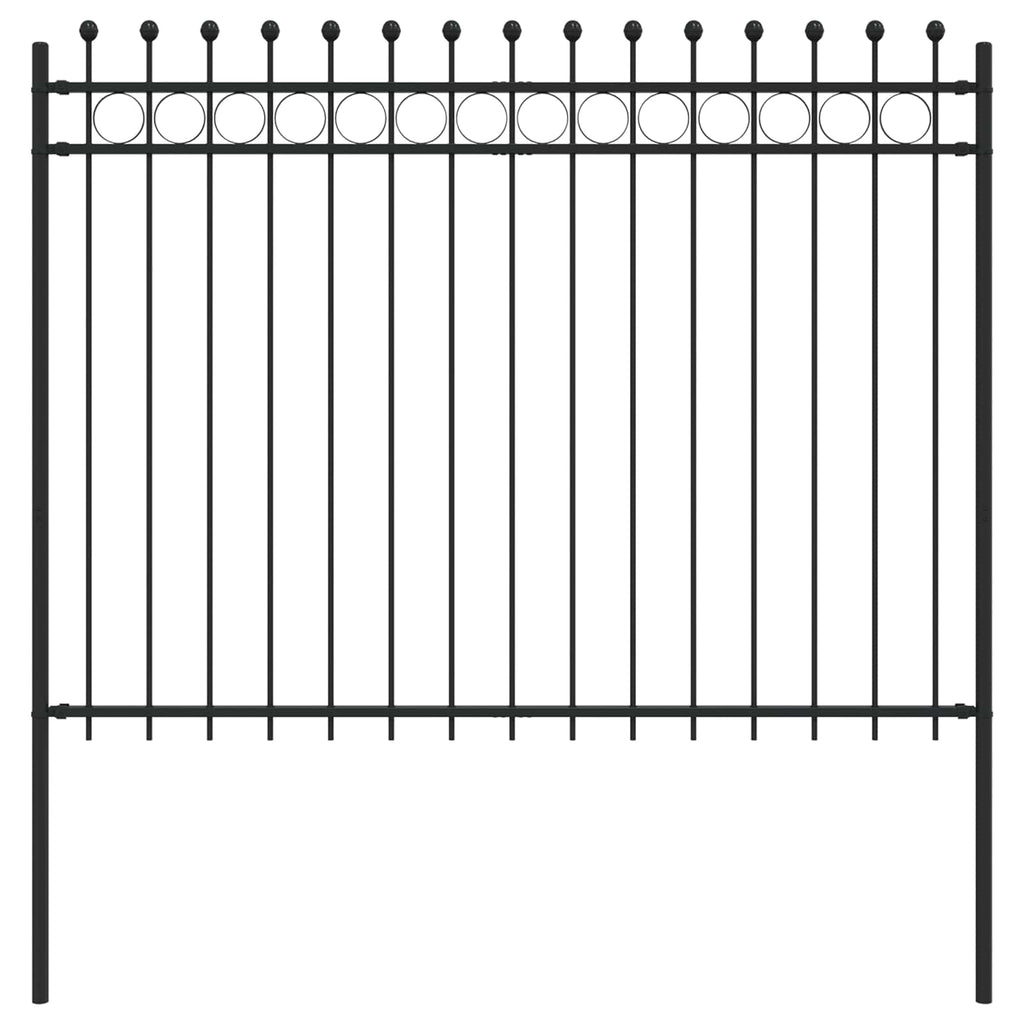Vidaxl ringhek zwart 200 x 200 cm gepoedercoat staal