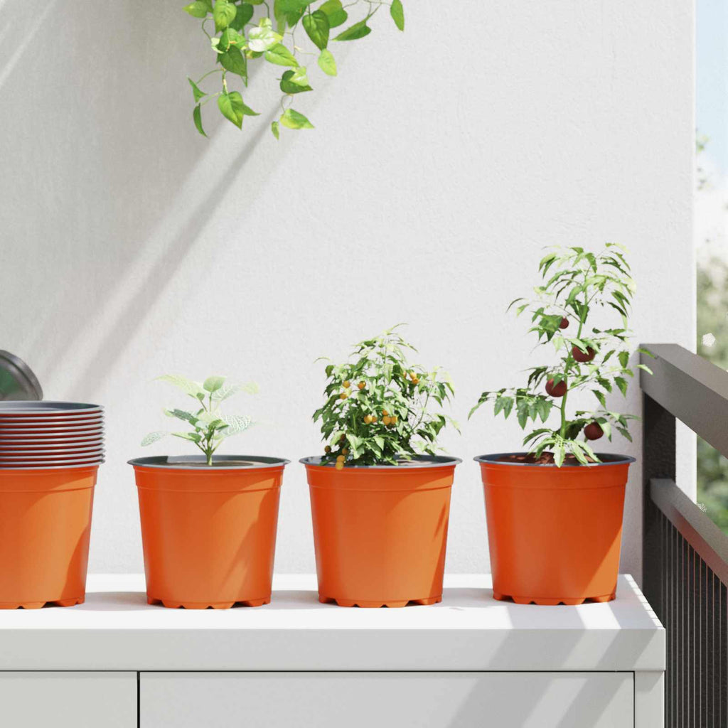 Vidaxl bloempot 100 pcs terracotta ø 15 x 13 cm kunststof
