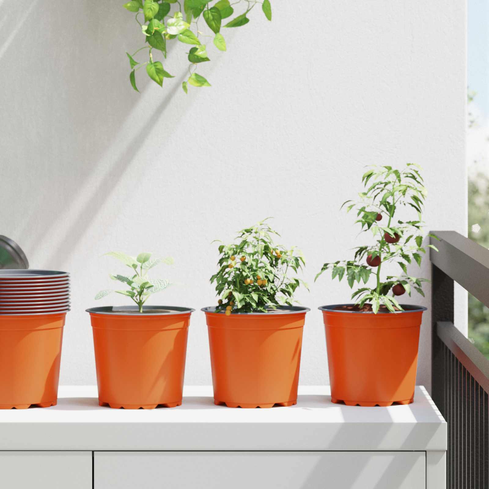 Vidaxl bloempot 100 pcs terracotta ø 15 x 13 cm kunststof