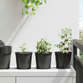 Vidaxl bloempot 50 pcs zwart ø 15 x 13 cm kunststof