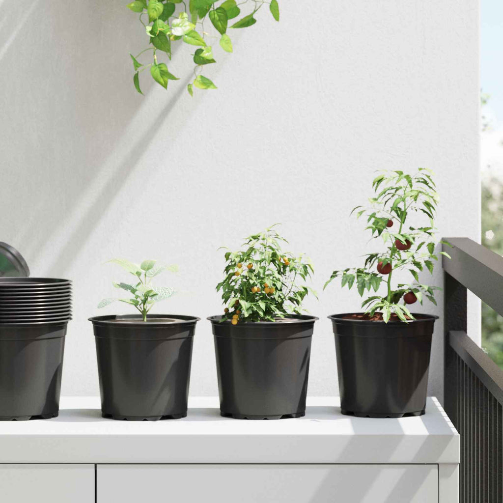 Vidaxl bloempot 100 pcs zwart ø 15 x 13 cm kunststof