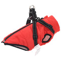 Vidaxl hondenjas met harnas rood 2xl fleece en polyester