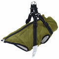 Vidaxl hondenjas met harnas legergroen 2xl fleece en polyester